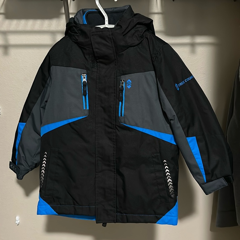 Boys fleece lined ski jacket
